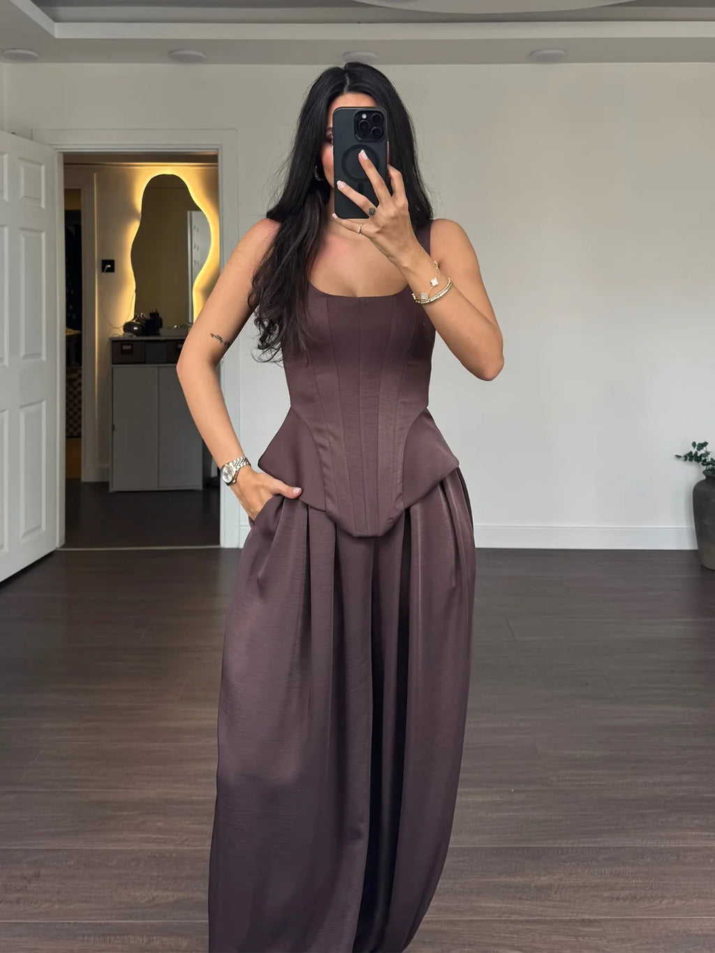 Ensemble débardeur et pantalon large – CLEVI Paris