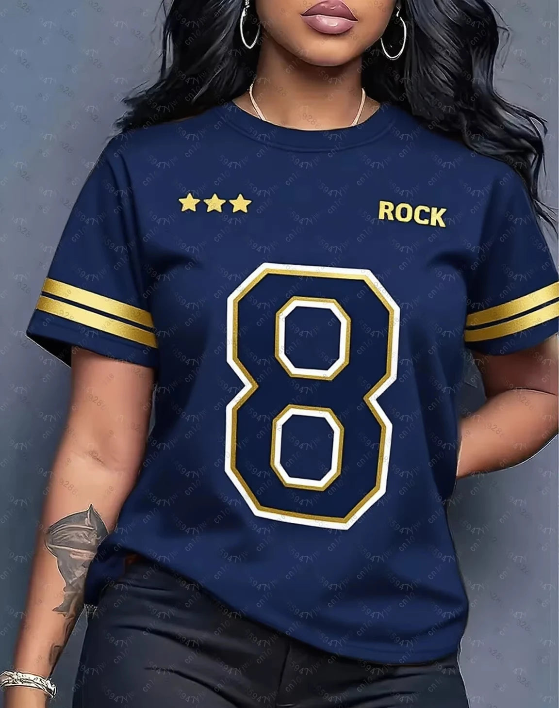 T-Shirt Femme Streetwear Imprimé Graphique Rock – CLEVI Paris