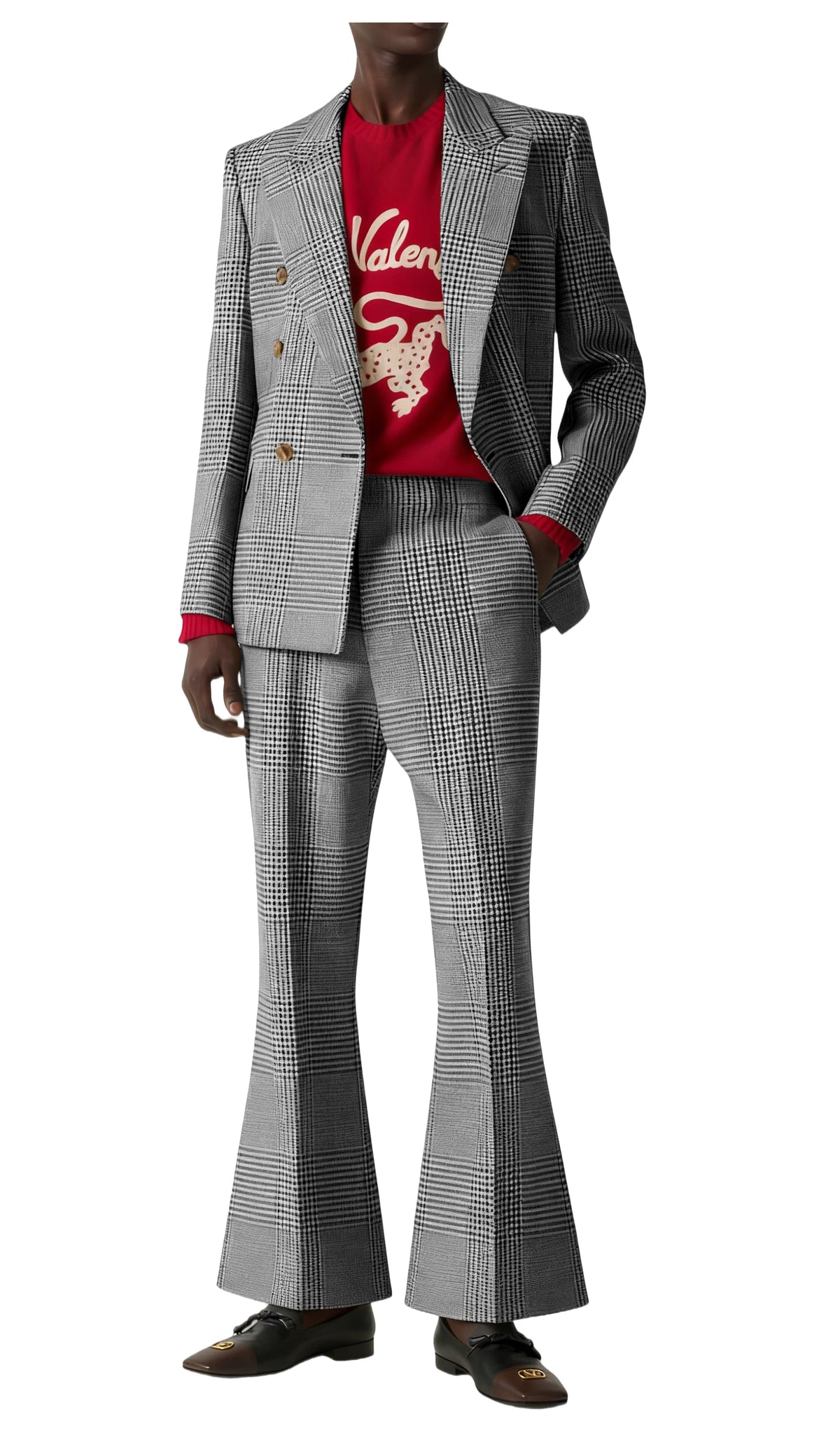 Costume Homme Pied-de-Poule Évasé – CLEVI Paris