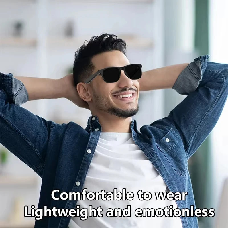 Lunettes Connectées Lenovo M89 IA Double Caméra 1080p Bluetooth Traduction Photochromiques UV 37g – CLEVI Paris