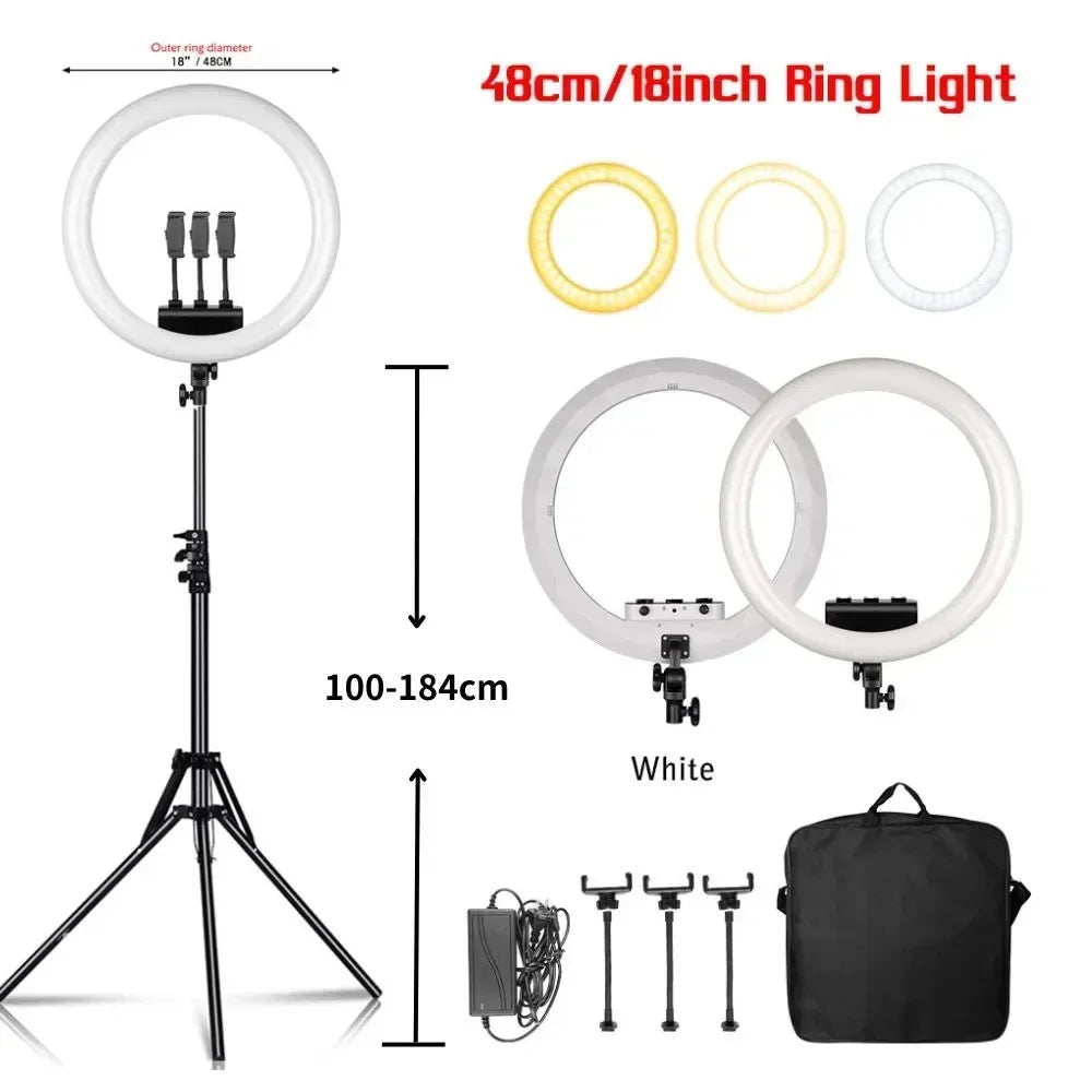 Anneau LED SH 18 pouces et supports au choix – CLEVI Paris