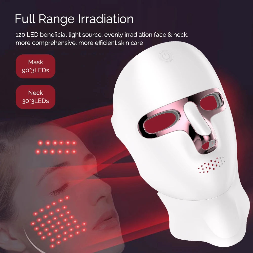 Masque LED visage et cou rechargeable – CLEVI Paris