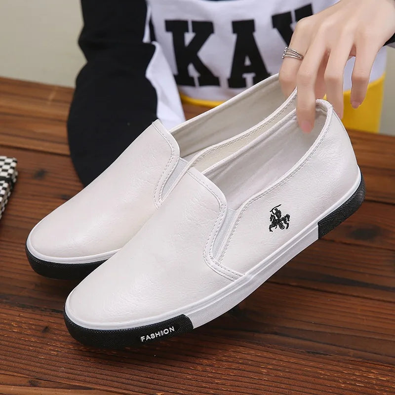 Loafers Cuir PU Impérméable Homme Marron Noir Blanc – CLEVI Paris