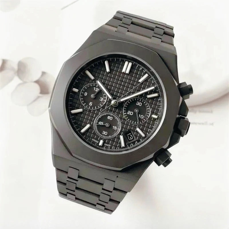 Montre Homme Quartz G4G Bracelet Acier Inox 42mm Lumineux Calendrier Complet 3 ATM 17 Coloris – CLEVI Paris
