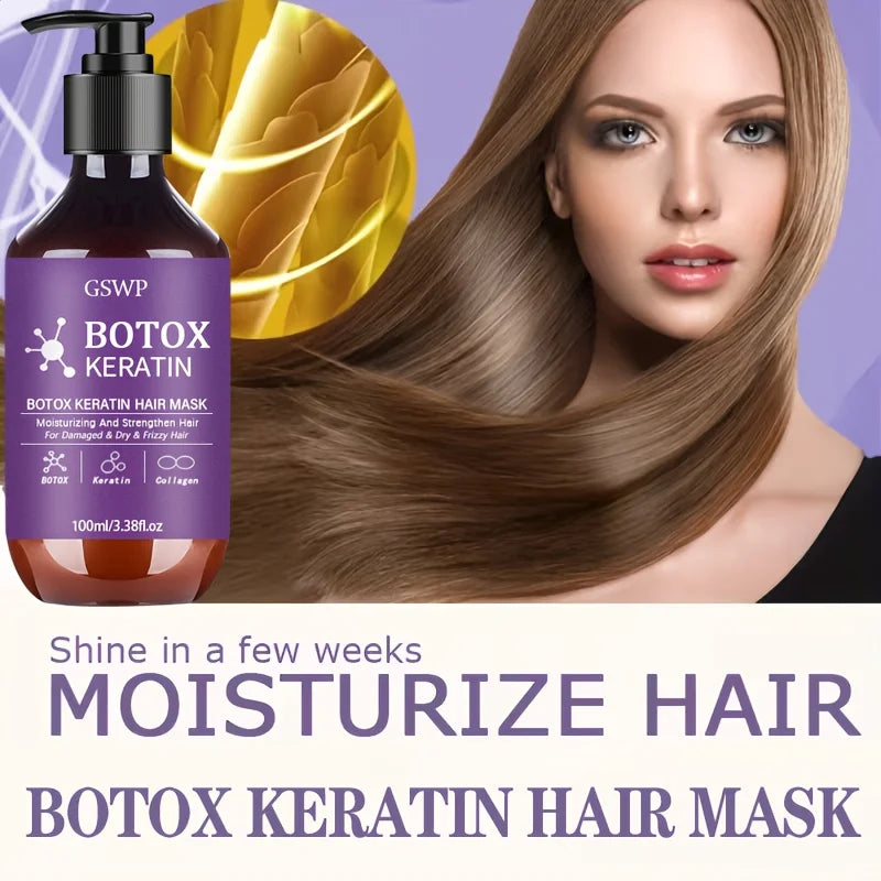 Masque Botox Kératine Collagène Cheveux Réparateur – CLEVI Paris