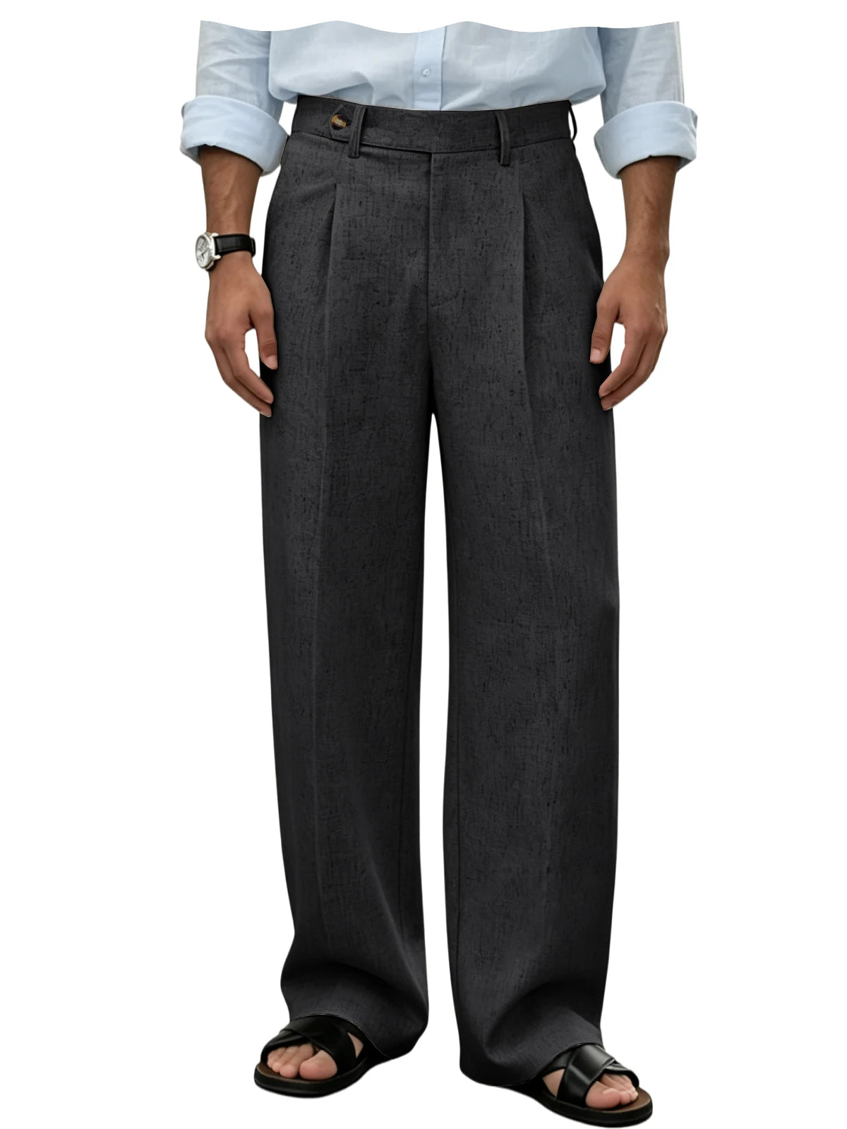 Pantalon homme en lin coupe ample – CLEVI Paris