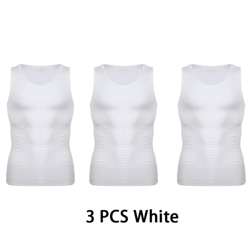 Gaine Amincissante Homme Débardeur Compression Ventre Plat Soutien Dorsal – CLEVI Paris