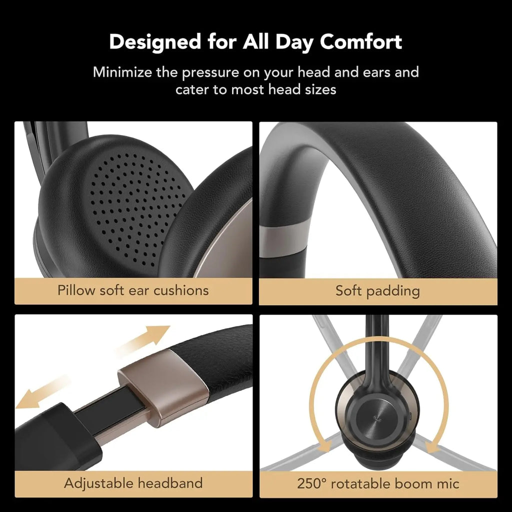 Casque Bureau Nuroum HP30 Bluetooth ANC Micro HD – CLEVI Paris