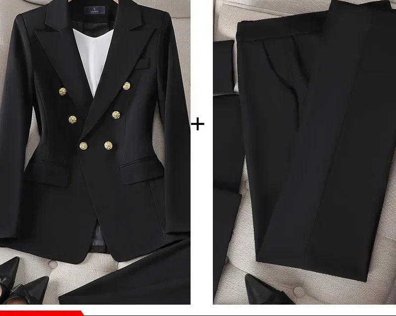 Ensemble femme blazer et pantalon droit – CLEVI Paris