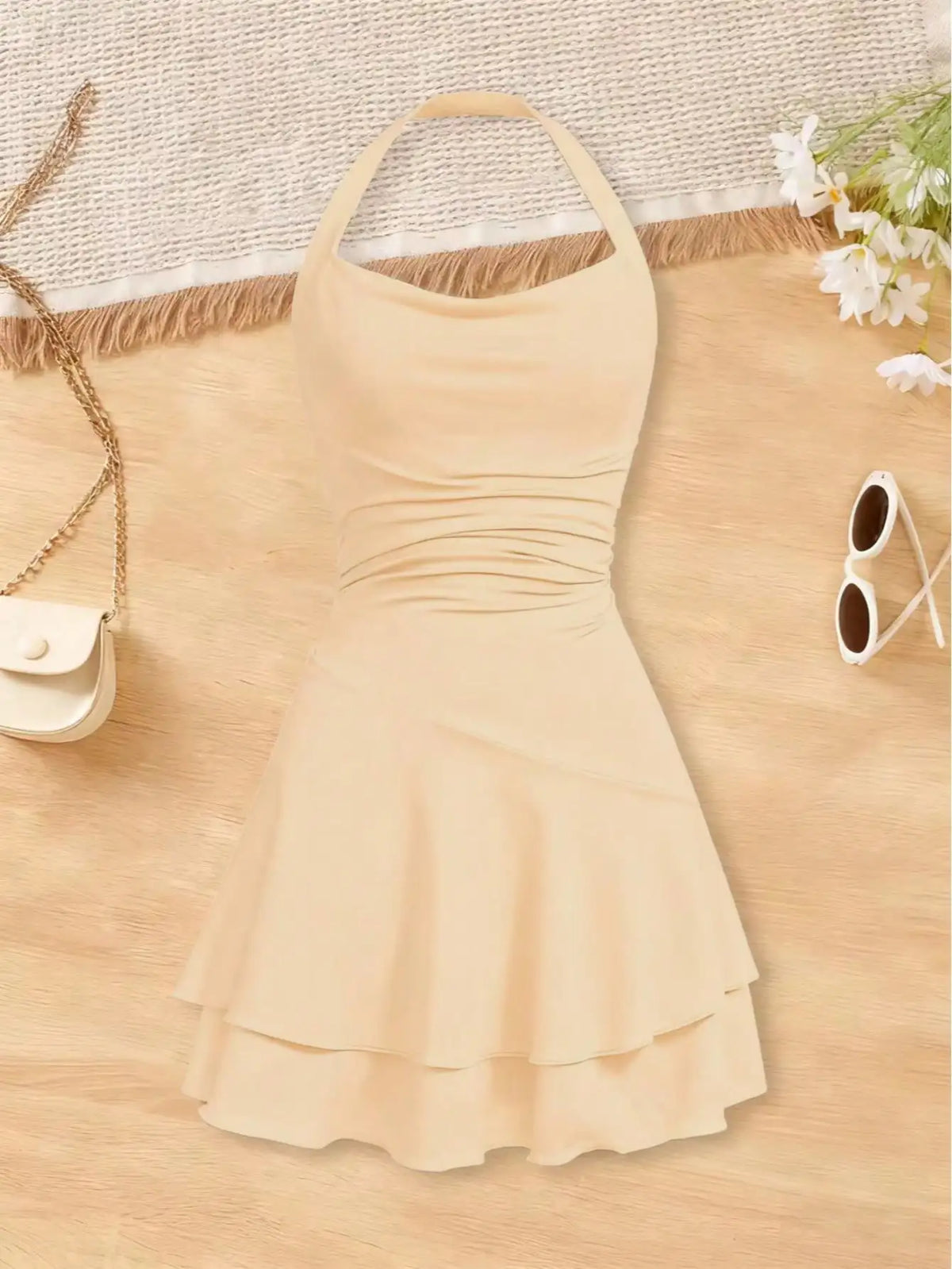 Robe fille sans manches à col rond – CLEVI Paris