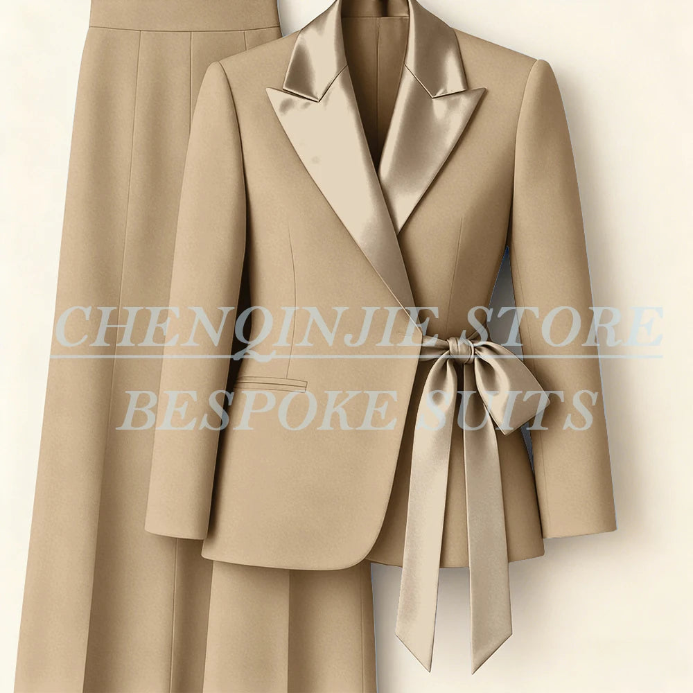 Tailleur femme blazer et pantalon large – CLEVI Paris