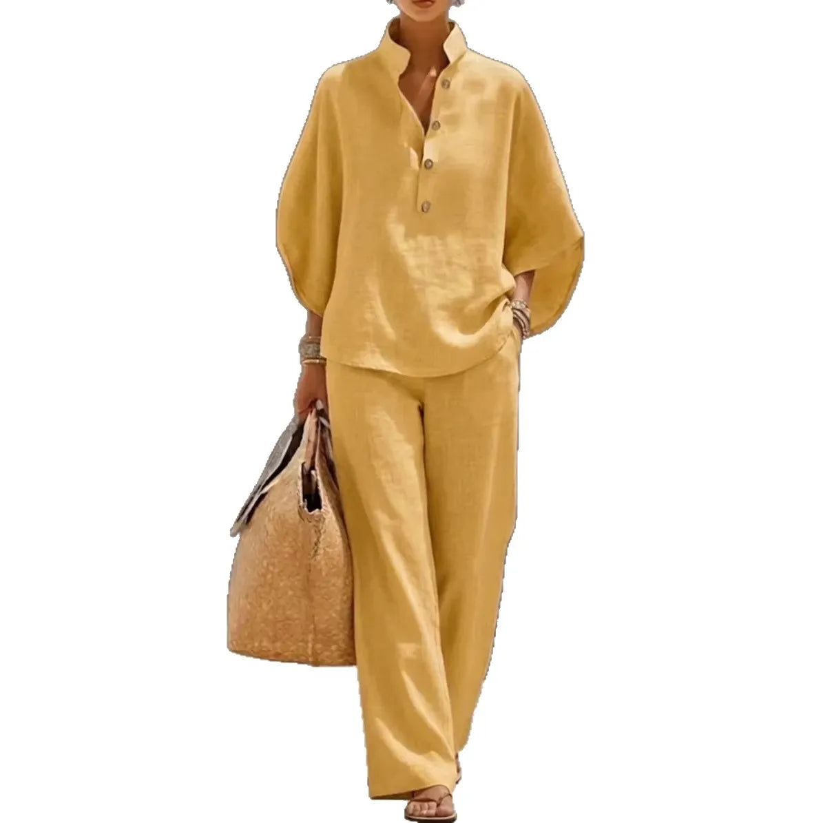 Ensemble femme haut col montant et pantalon – CLEVI Paris