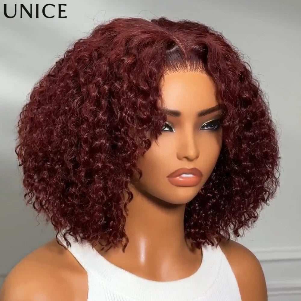 Perruque Jerry Curly Brun Roux 7x5 Lace Glueless – CLEVI Paris