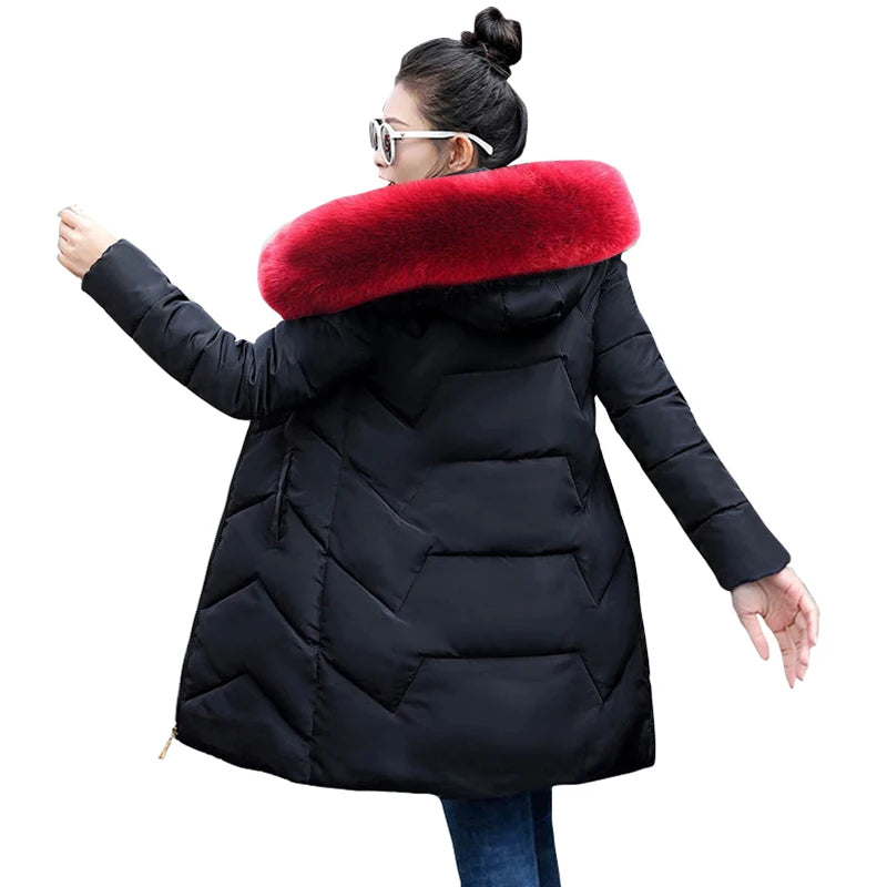 Parka Femme Fourrure Synthétique Capuche Grande Taille – CLEVI Paris