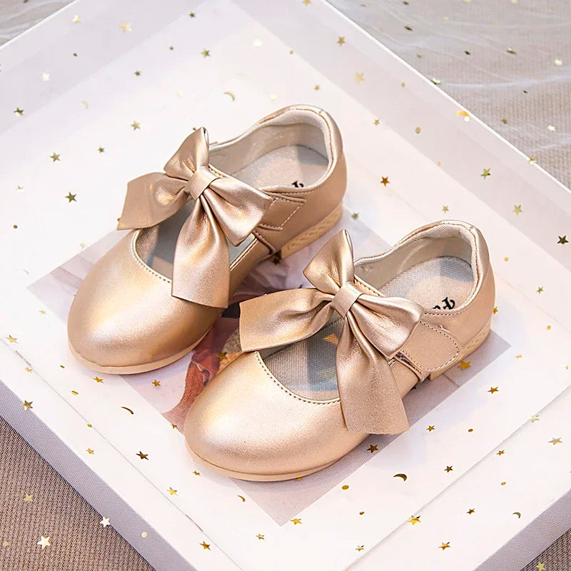Chaussures plates fille à grand nœud – CLEVI Paris