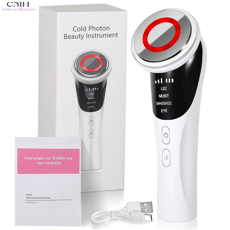 Masseur facial vibrant rechargeable blanc – CLEVI Paris