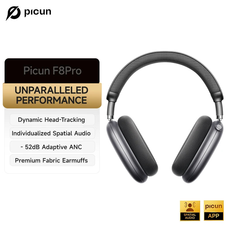 Casque ANC Picun F8 Pro Bluetooth 5.4 – CLEVI Paris
