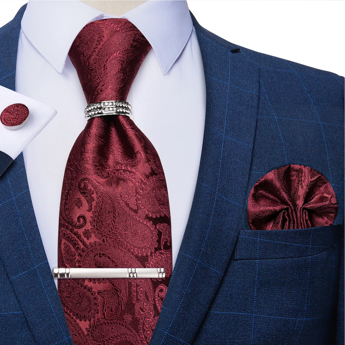 Cravate homme florale avec pince – CLEVI Paris