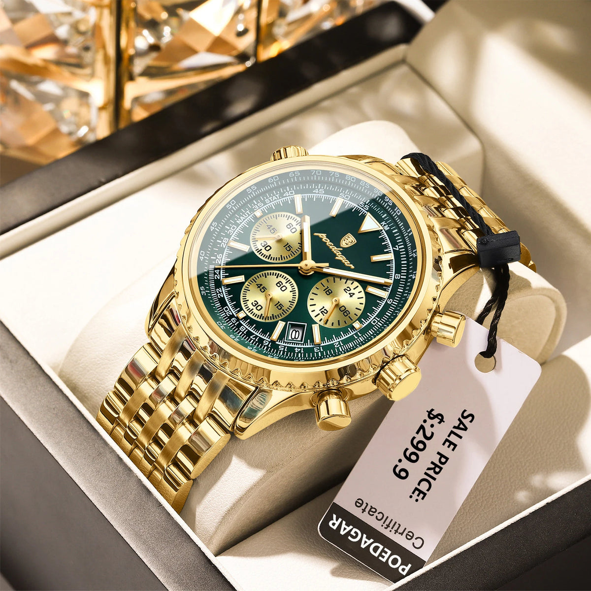 Montre Militaire Chronographe POEDAGAR Homme – CLEVI Paris