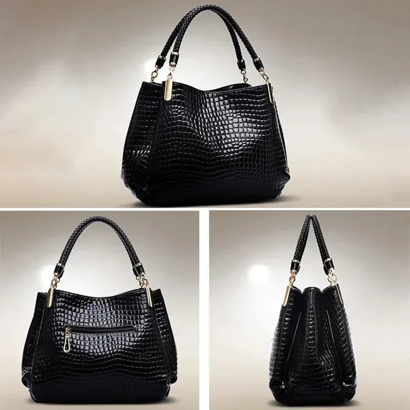 Sac Seau TPU Brillant Motif Crocodile Femme 36x11x29cm Bureau – CLEVI Paris