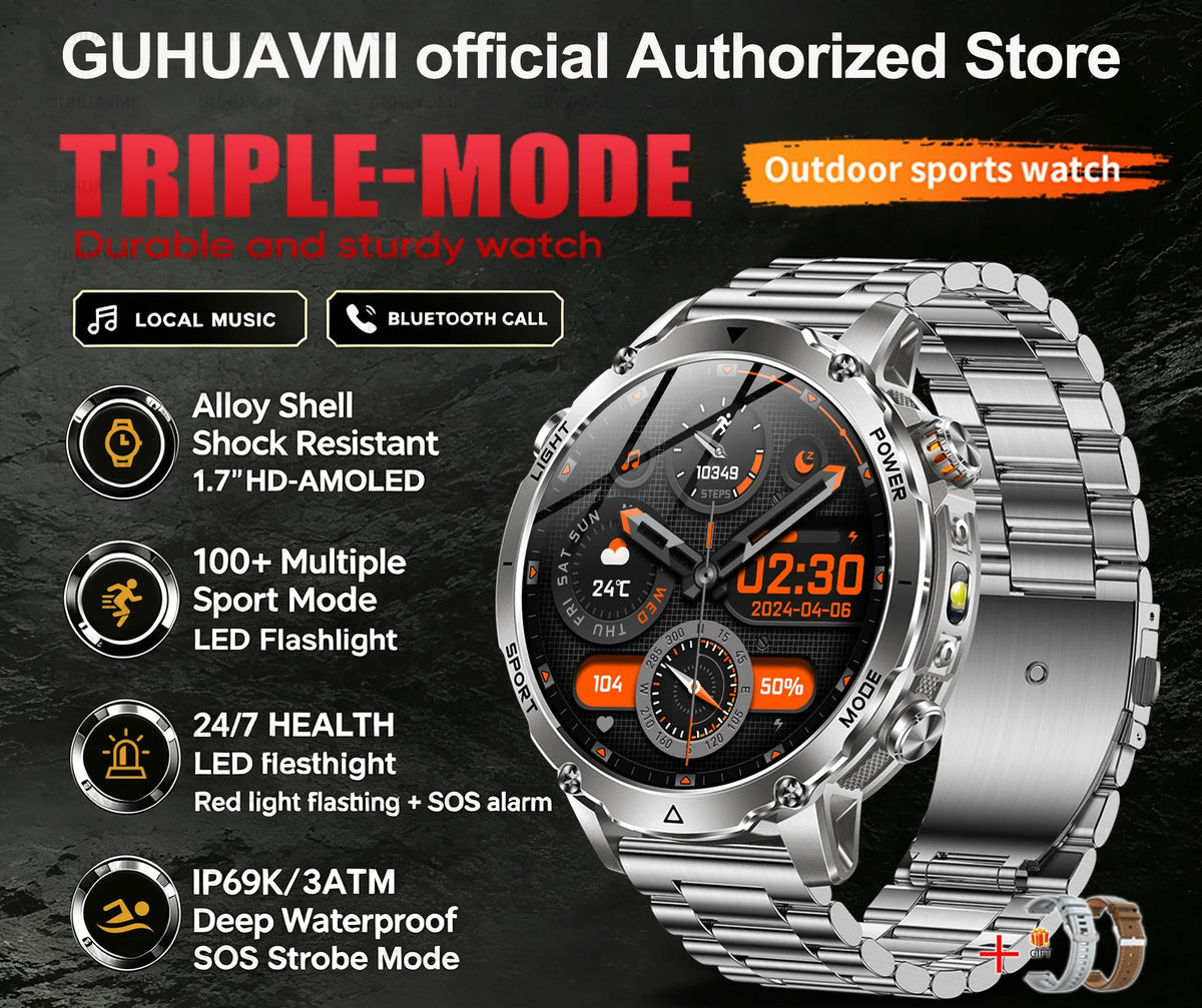 Montre connectée sport AMOLED 1,7 pouce – CLEVI Paris