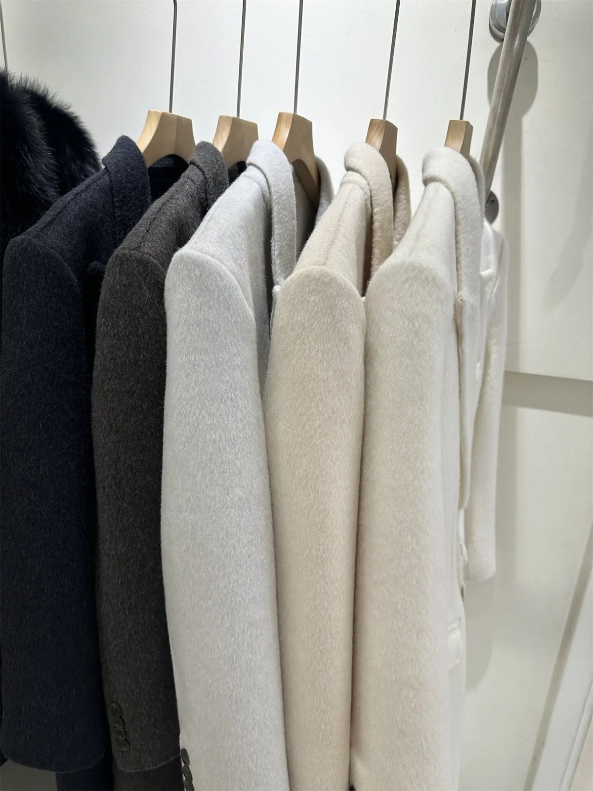 Manteau long femme en laine et alpaga – CLEVI Paris