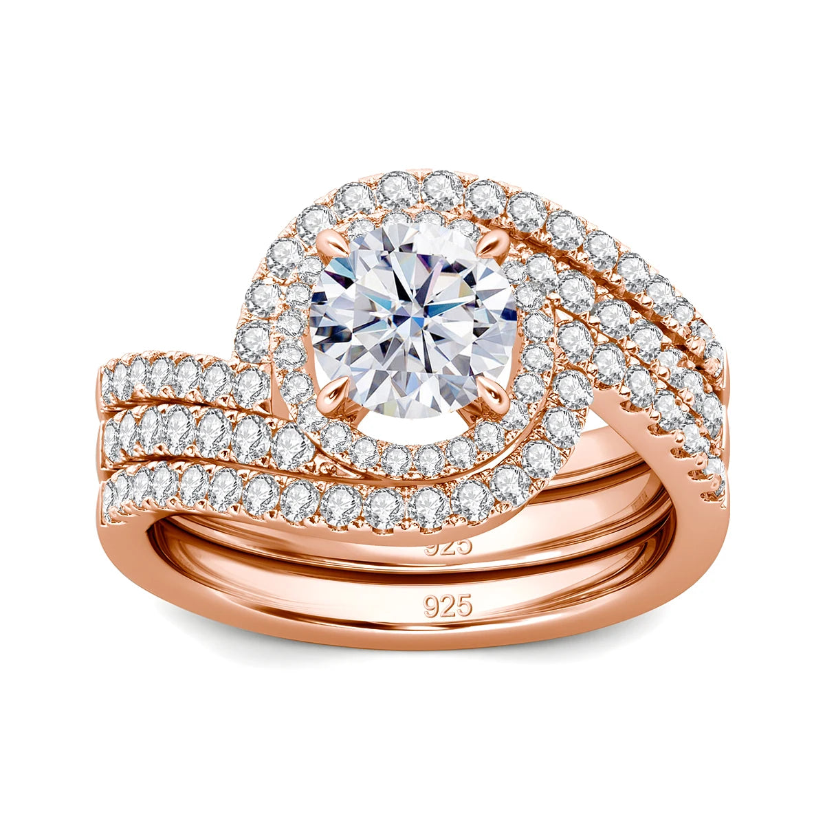 Set Bagues Moissanite Femme Or 2 Carats VVS1 – CLEVI Paris