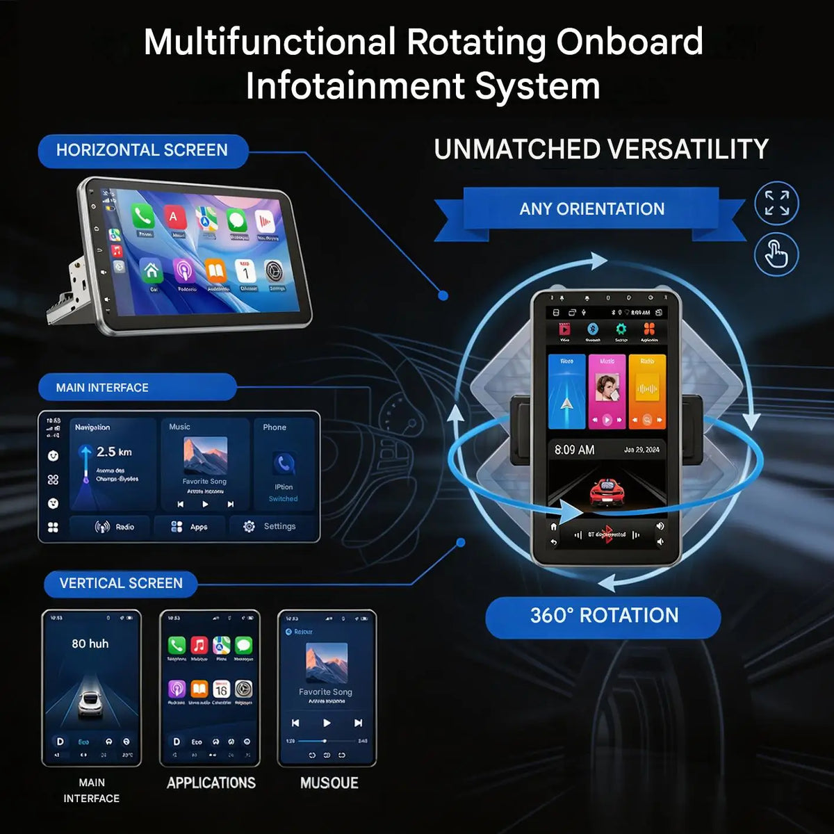 Autoradio ESSGOO 10,1″ Android CarPlay – CLEVI Paris