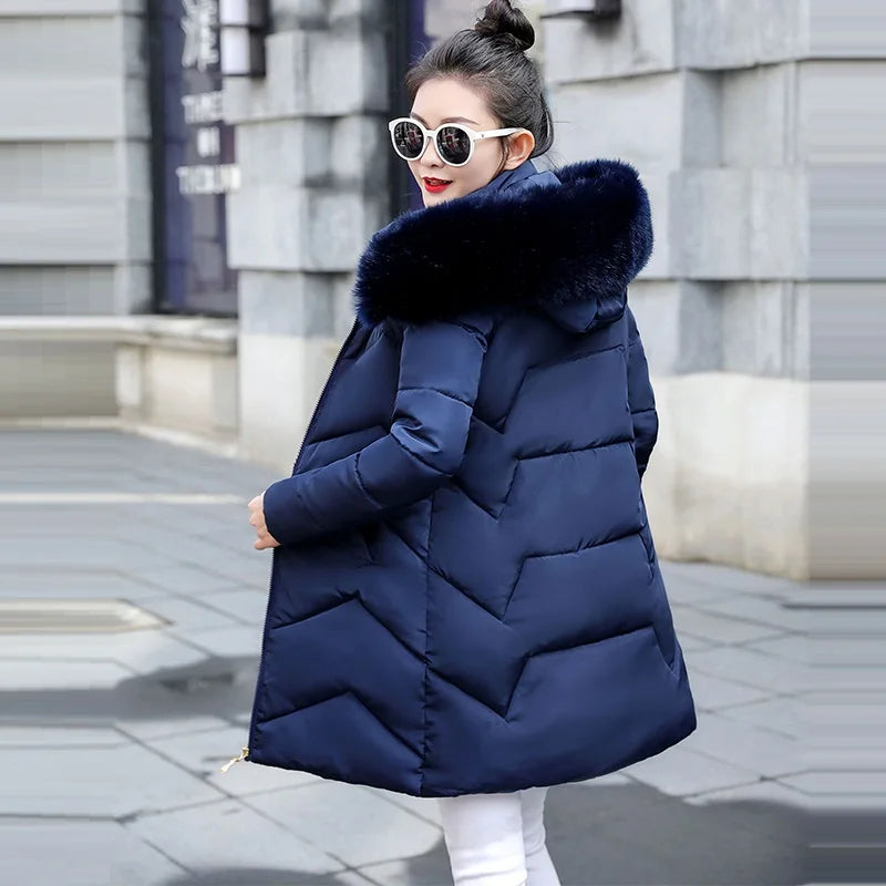 Parka Femme Fourrure Synthétique Capuche Grande Taille – CLEVI Paris