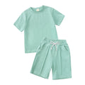 Ensemble enfant uni T-shirt et short à plis – CLEVI Paris