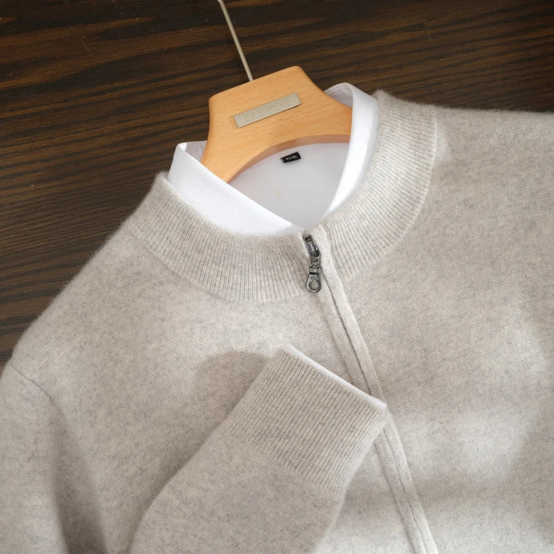 Ensemble homme cachemire cardigan zippé – CLEVI Paris