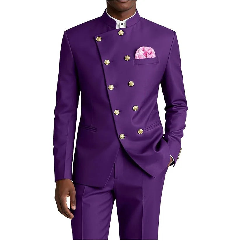 Costume Homme 2 Pièces Col Mandarin – CLEVI Paris
