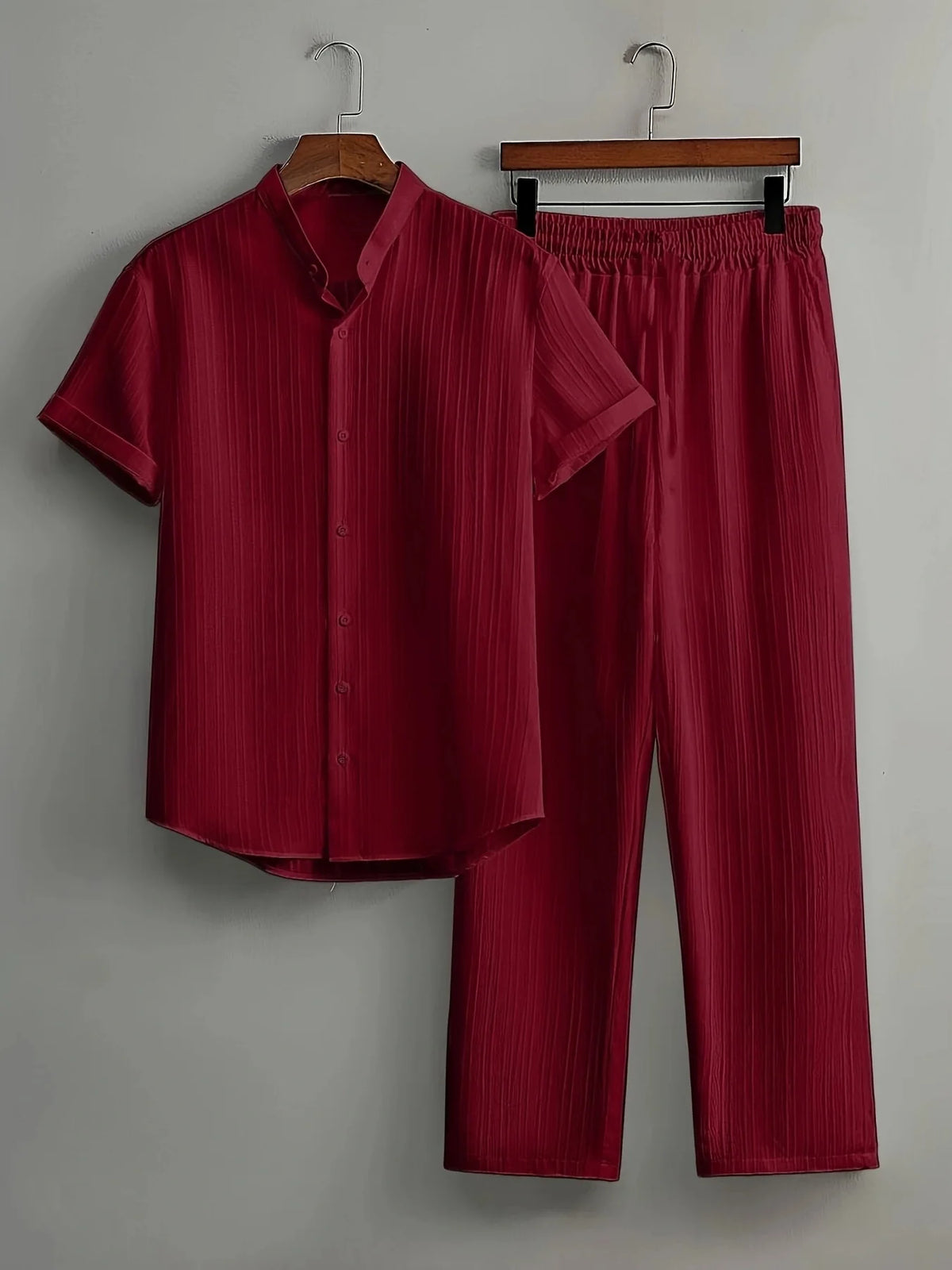 Ensemble homme uni à manches courtes – CLEVI Paris