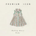 Robe fille fleurie à col rabattu – CLEVI Paris