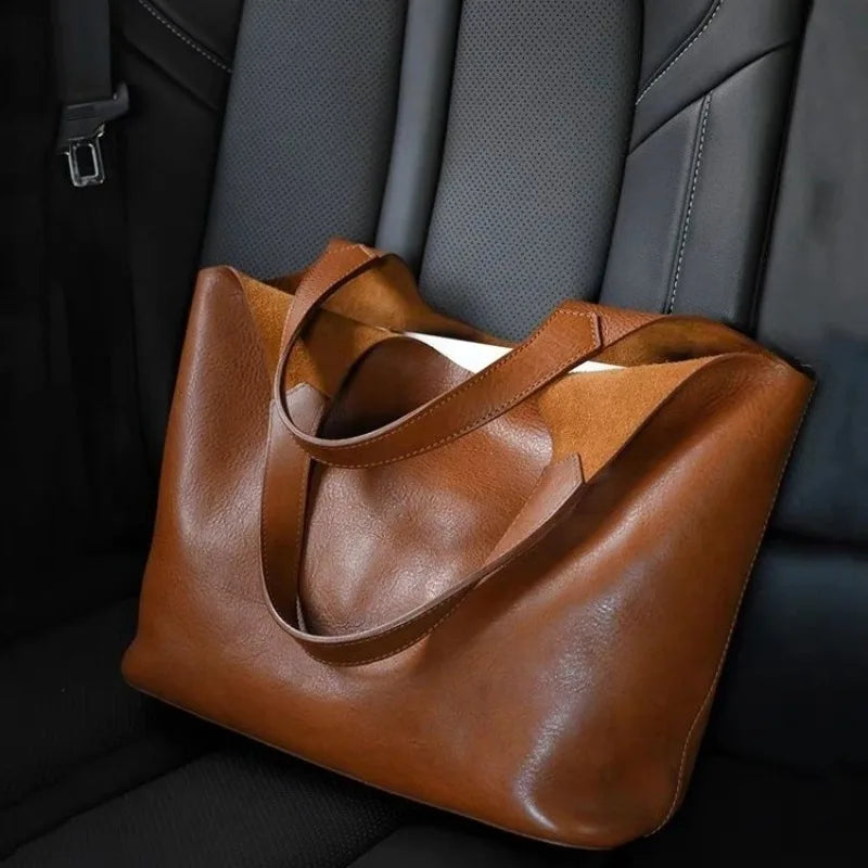 Cabas PU Matte Femme Grande Capacité Luxe Casual 2025 – CLEVI Paris