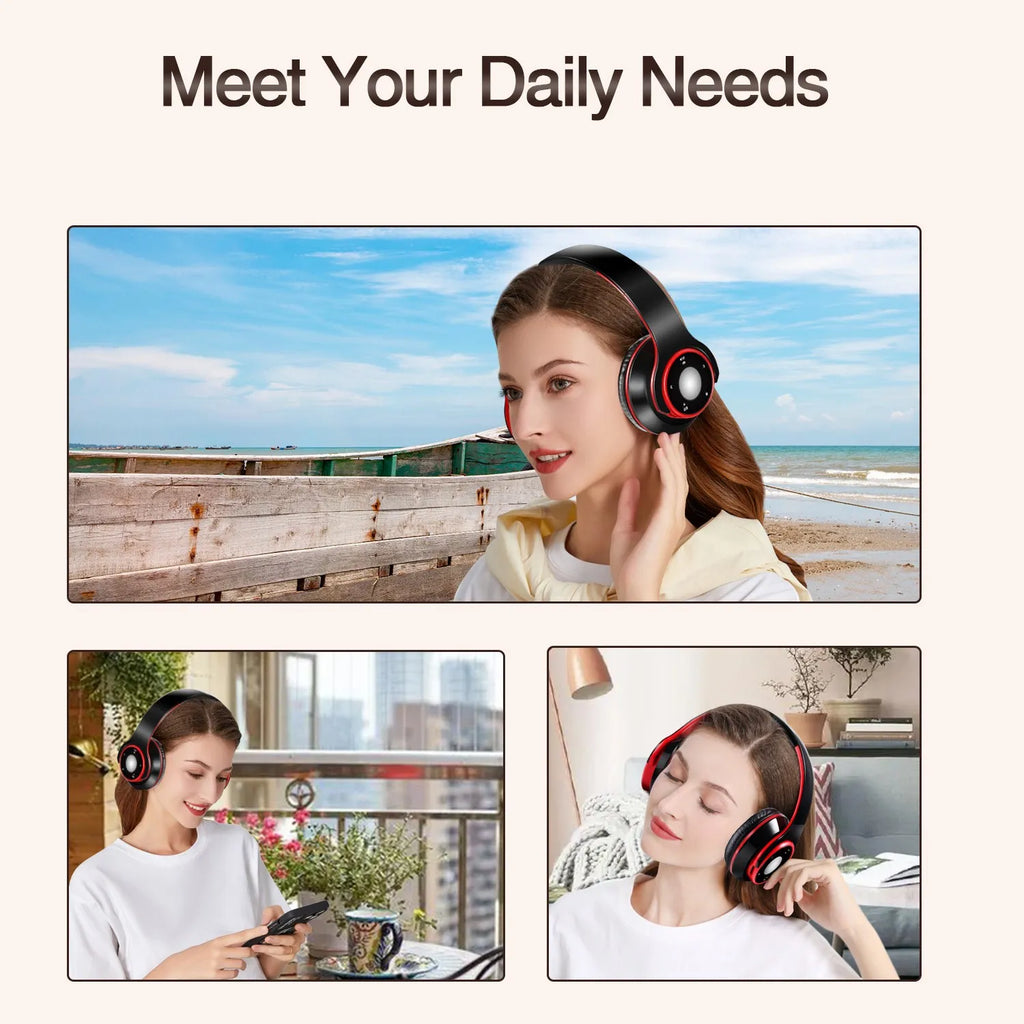 Casque Bluetooth AYVVPII FM Radio Carte SD 5 EQ Sport – CLEVI Paris