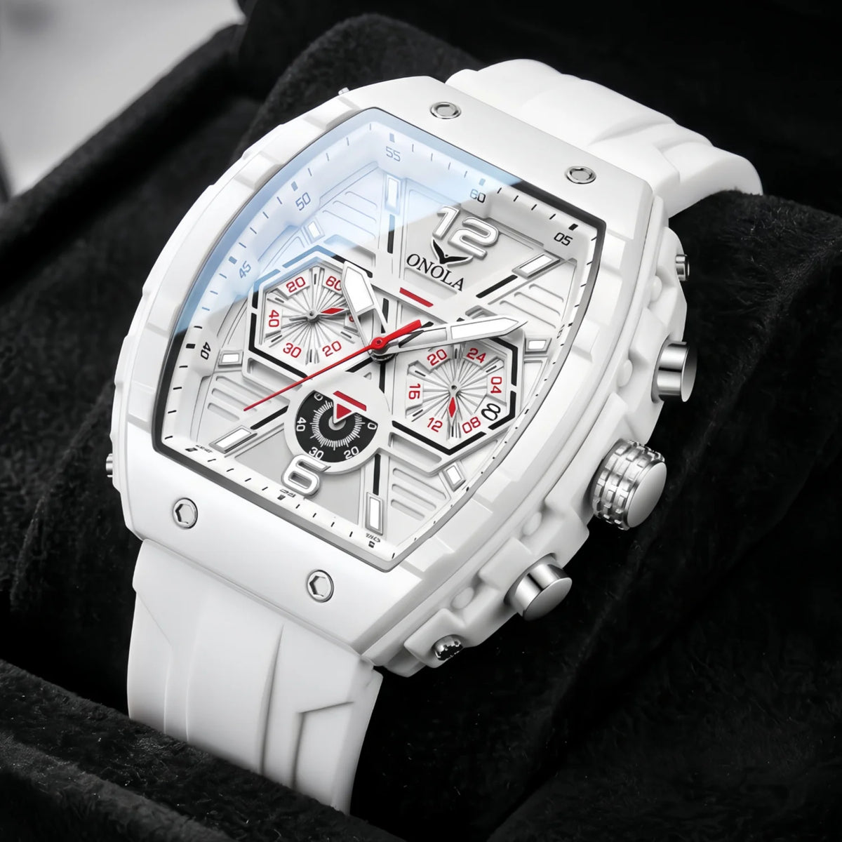 Montre Sport Quartz ONOLA Homme Silicone Marine – CLEVI Paris