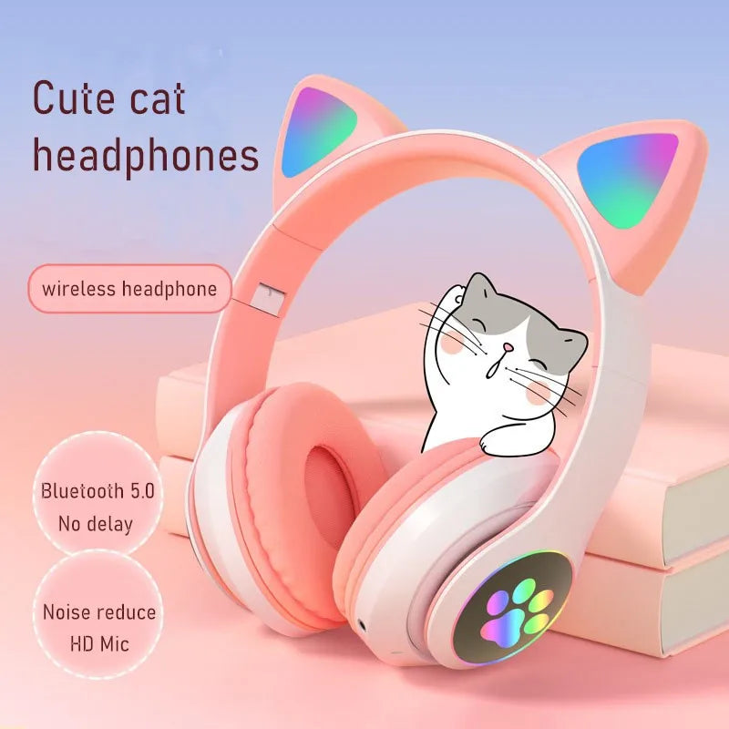 Casque Oreilles de Chat LED RGB Bluetooth – CLEVI Paris