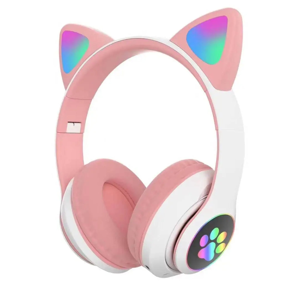 Casque Oreilles de Chat LED Bluetooth 5.0 Carte SD Enfant – CLEVI Paris