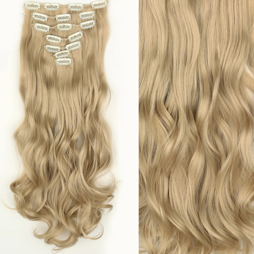 Extensions Cheveux Clips 7 Pcs Synthétique 50 Couleurs – CLEVI Paris