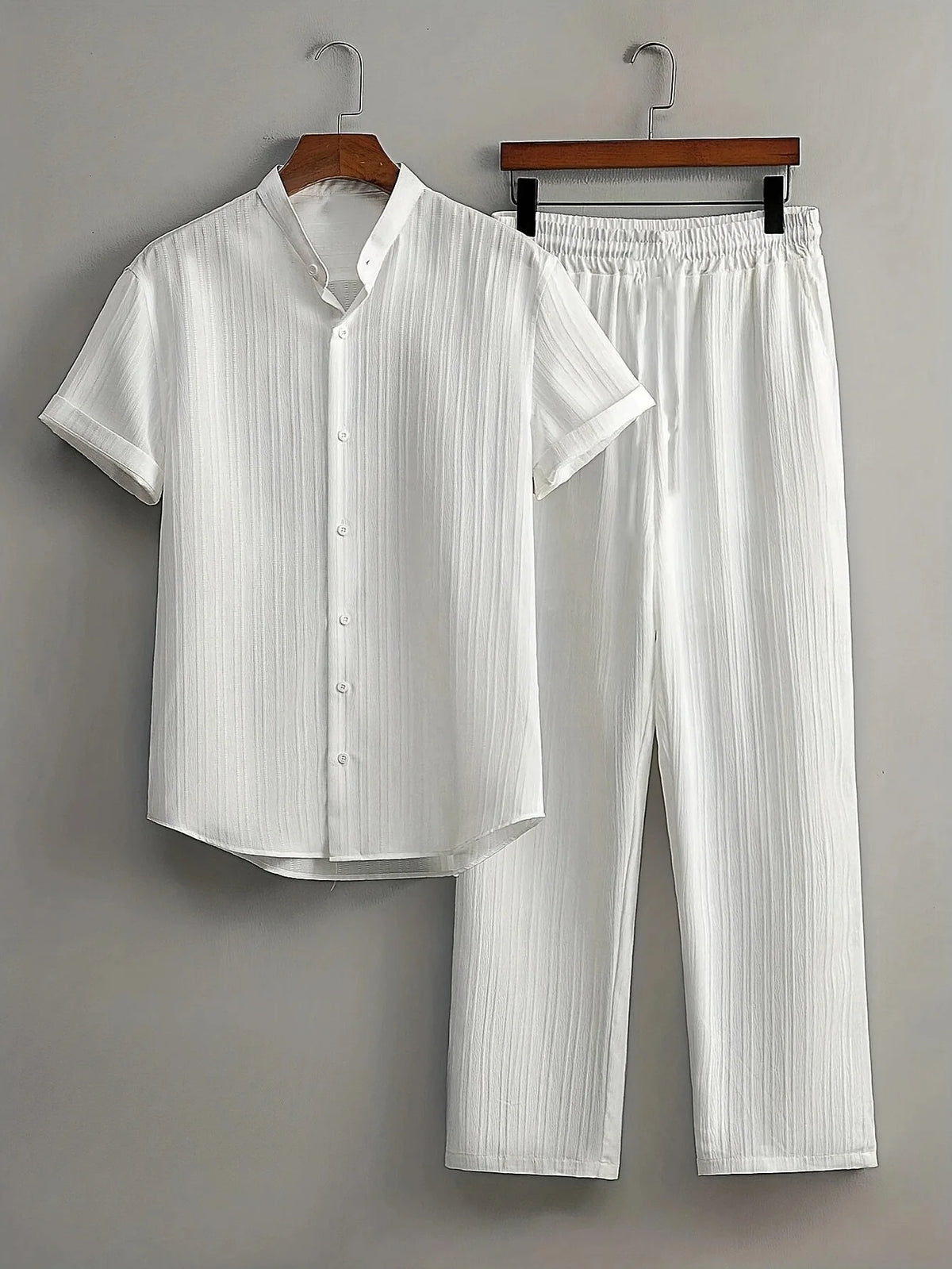 Ensemble homme uni à manches courtes – CLEVI Paris