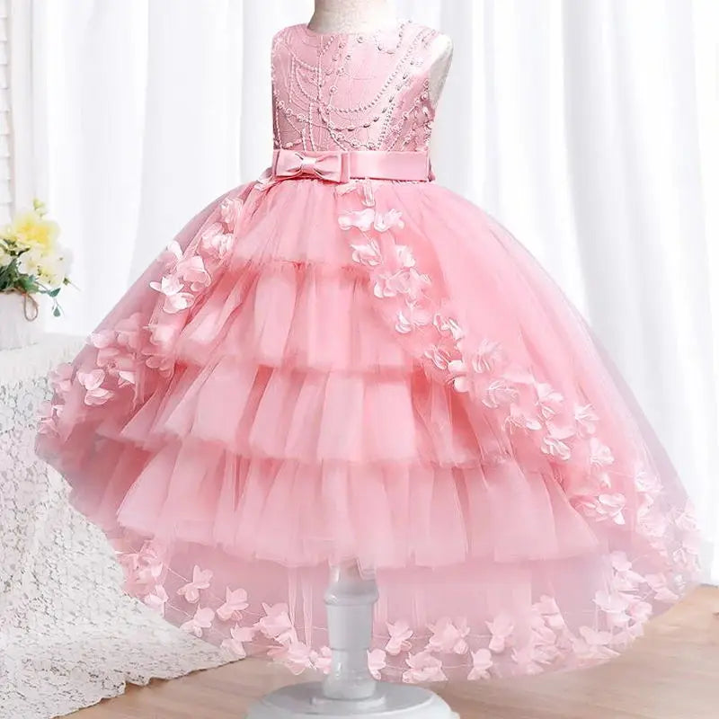 Robe cérémonie fille perlée – CLEVI Paris