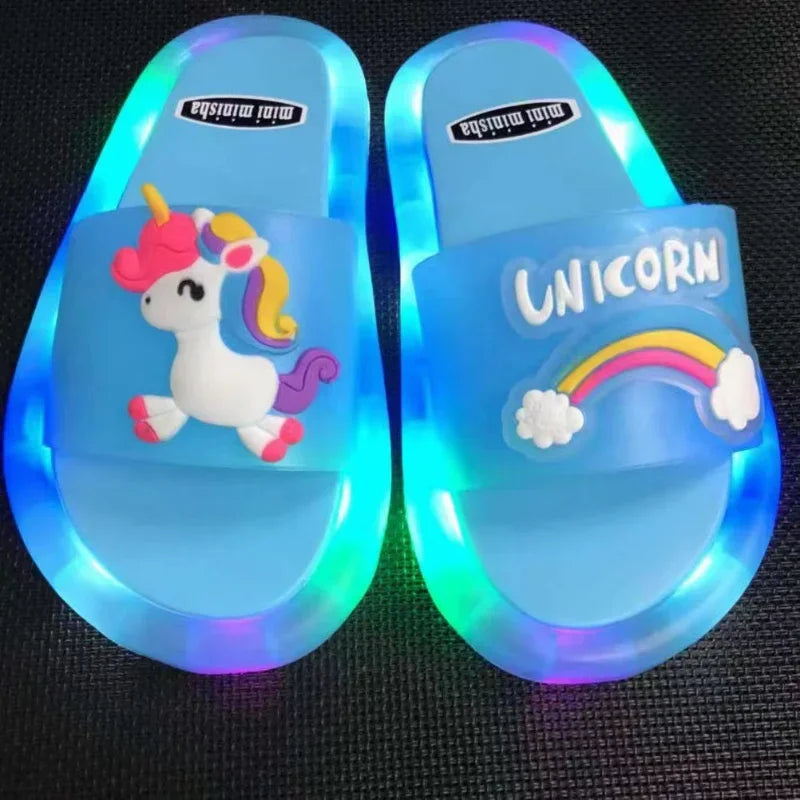 Chaussons Enfant Licorne & Animaux Cartoon – Séchage Rapide | Mixte | Tailles 24-35