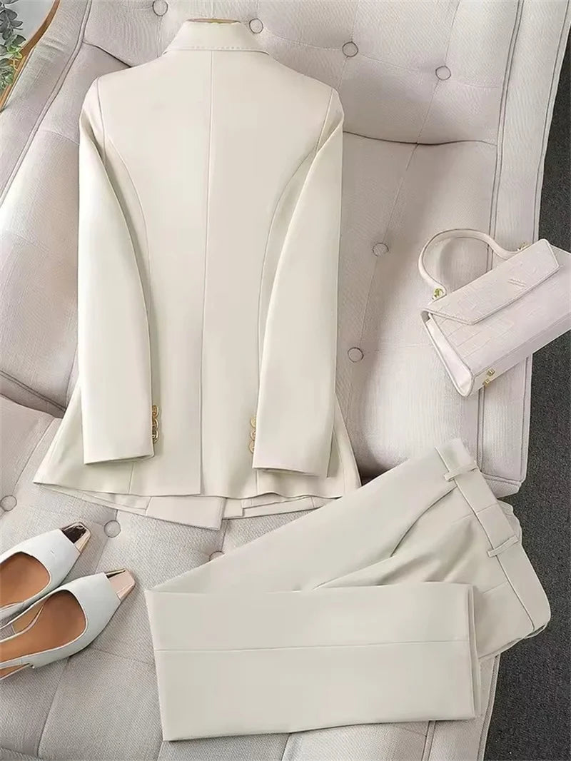 Tailleur femme blazer et pantalon bureau – CLEVI Paris