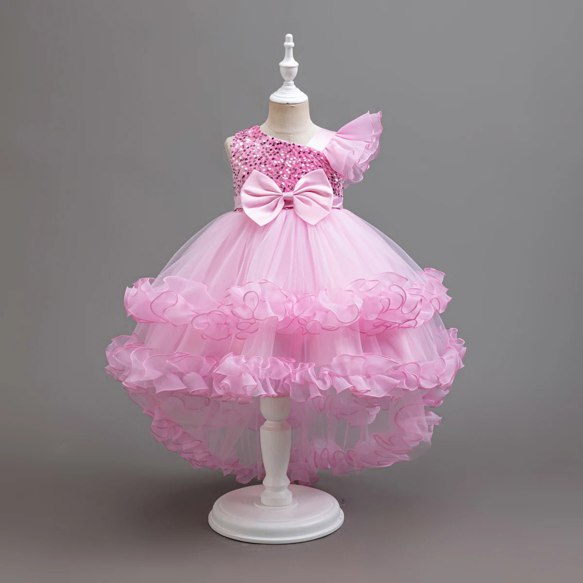 Robe cérémonie fille fleurie à nœud – CLEVI Paris