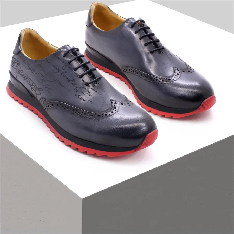Chaussures brogue homme en cuir à lacets – CLEVI Paris