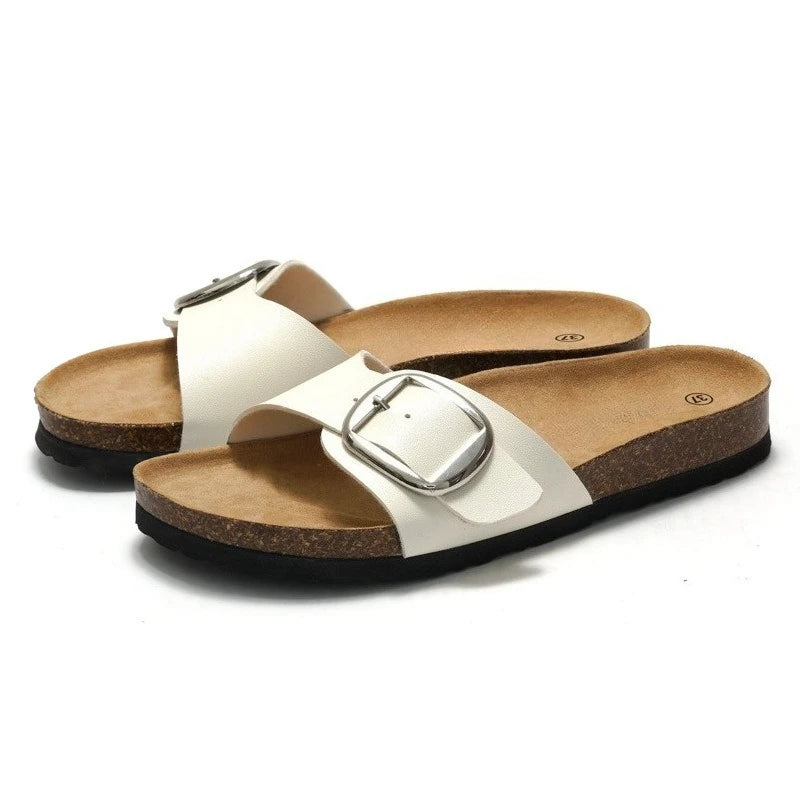 Sandales femme plates sans plateforme – CLEVI Paris