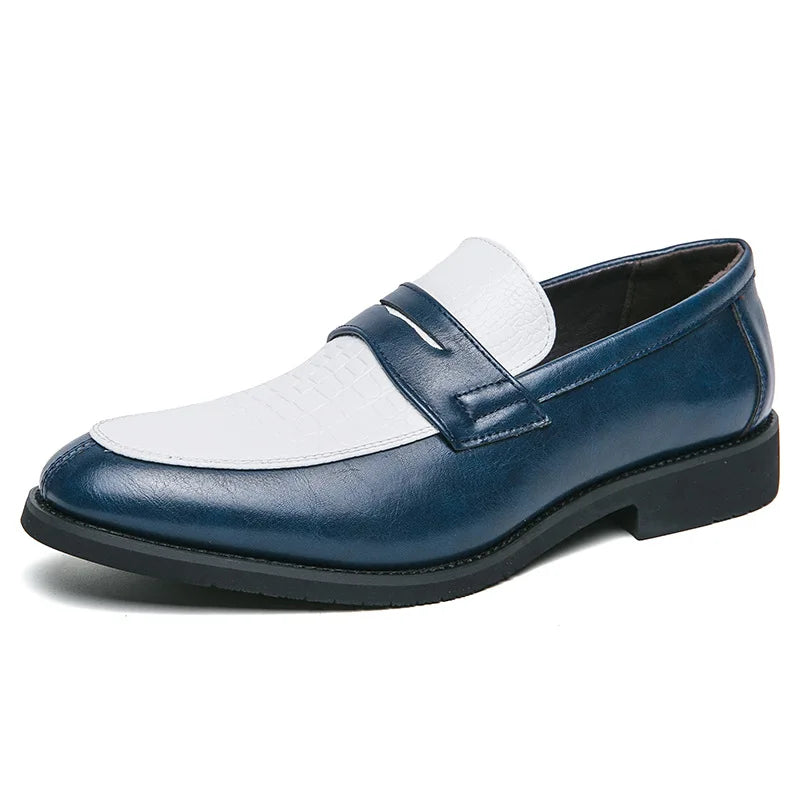 Mocassins Cuir Patchwork Homme Slip-on – CLEVI Paris
