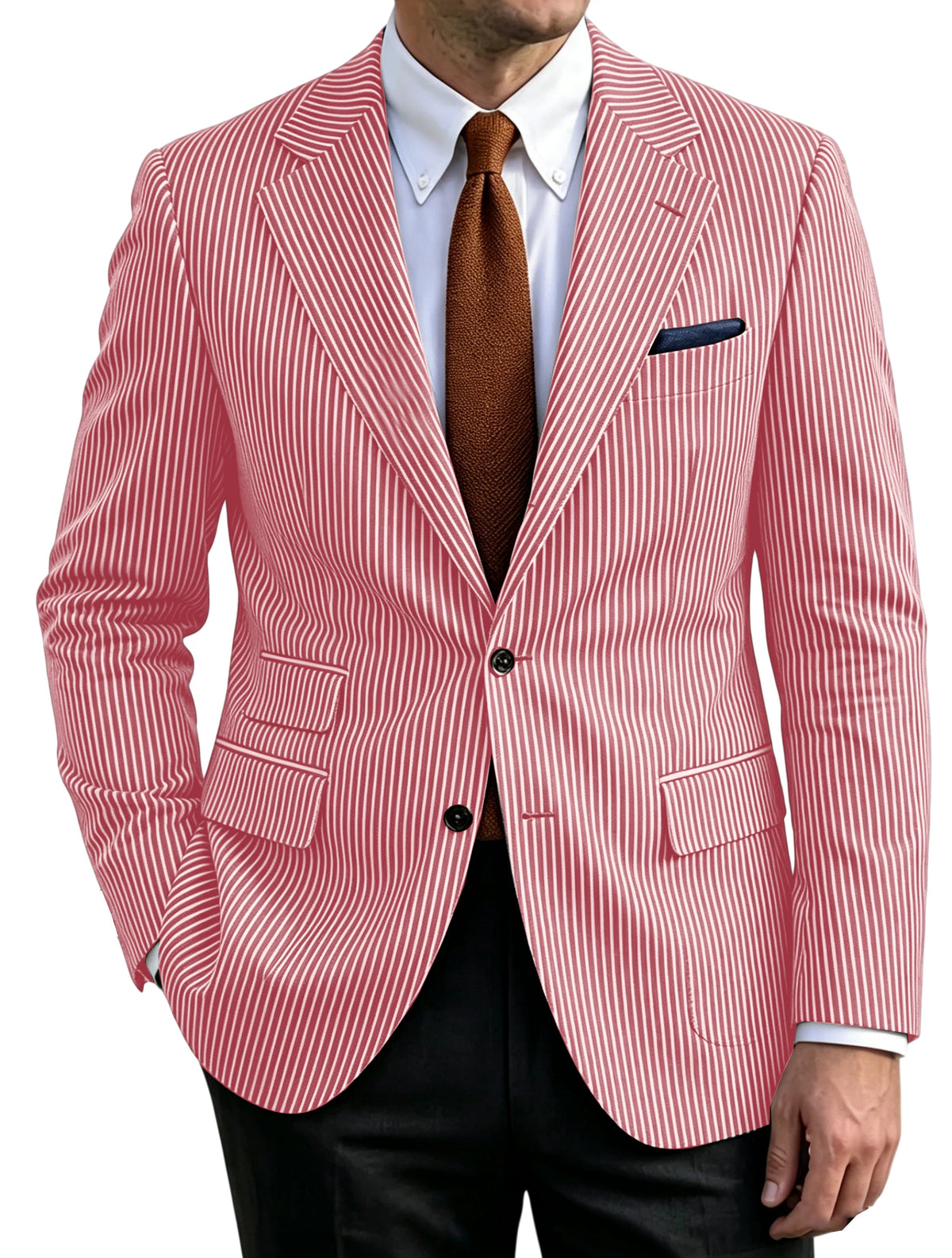 Blazer rayé homme en coton – CLEVI Paris