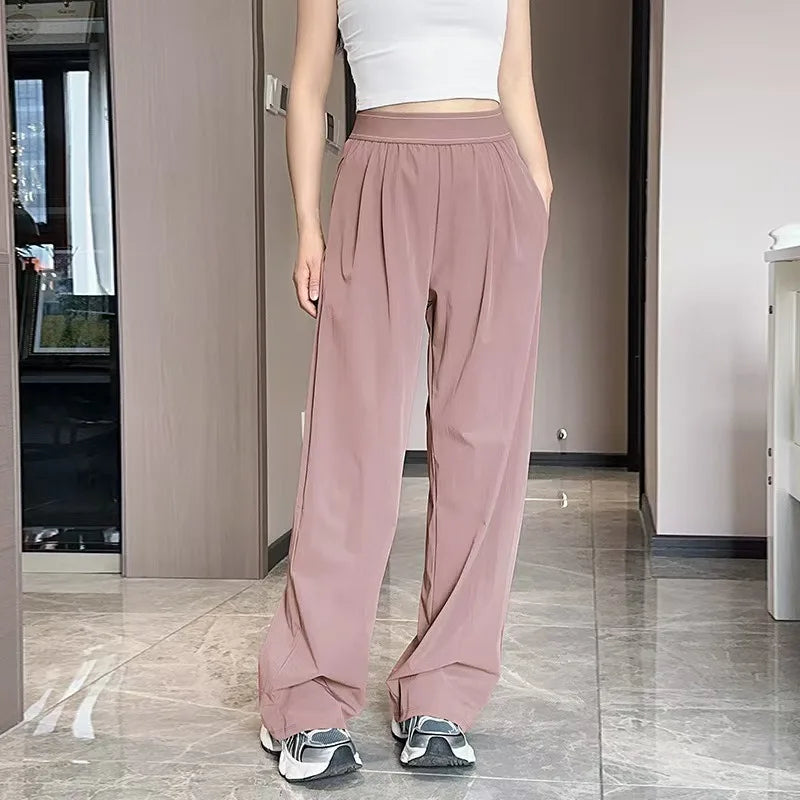 Pantalon femme ample à taille élastique – CLEVI Paris